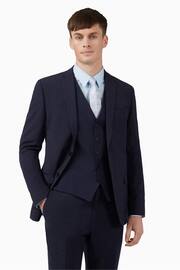Ted Baker Premium Navy Blue Wool Panama Slim Suit: Jacket - Image 1 of 7