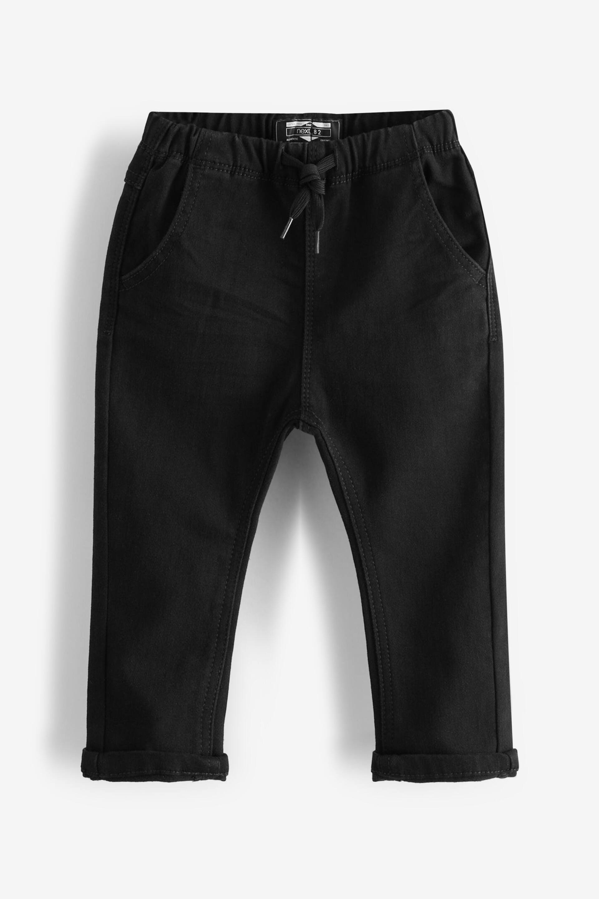 Black Super Soft Pull On Jeans With Stretch (3mths-7yrs) - Image 1 of 8