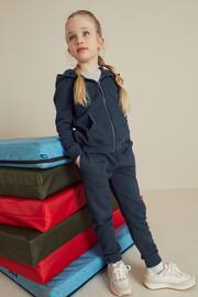 Navy Blue Zip Through Hoodie And Joggers School Sports Set (3-16yrs) - Image 1 of 7