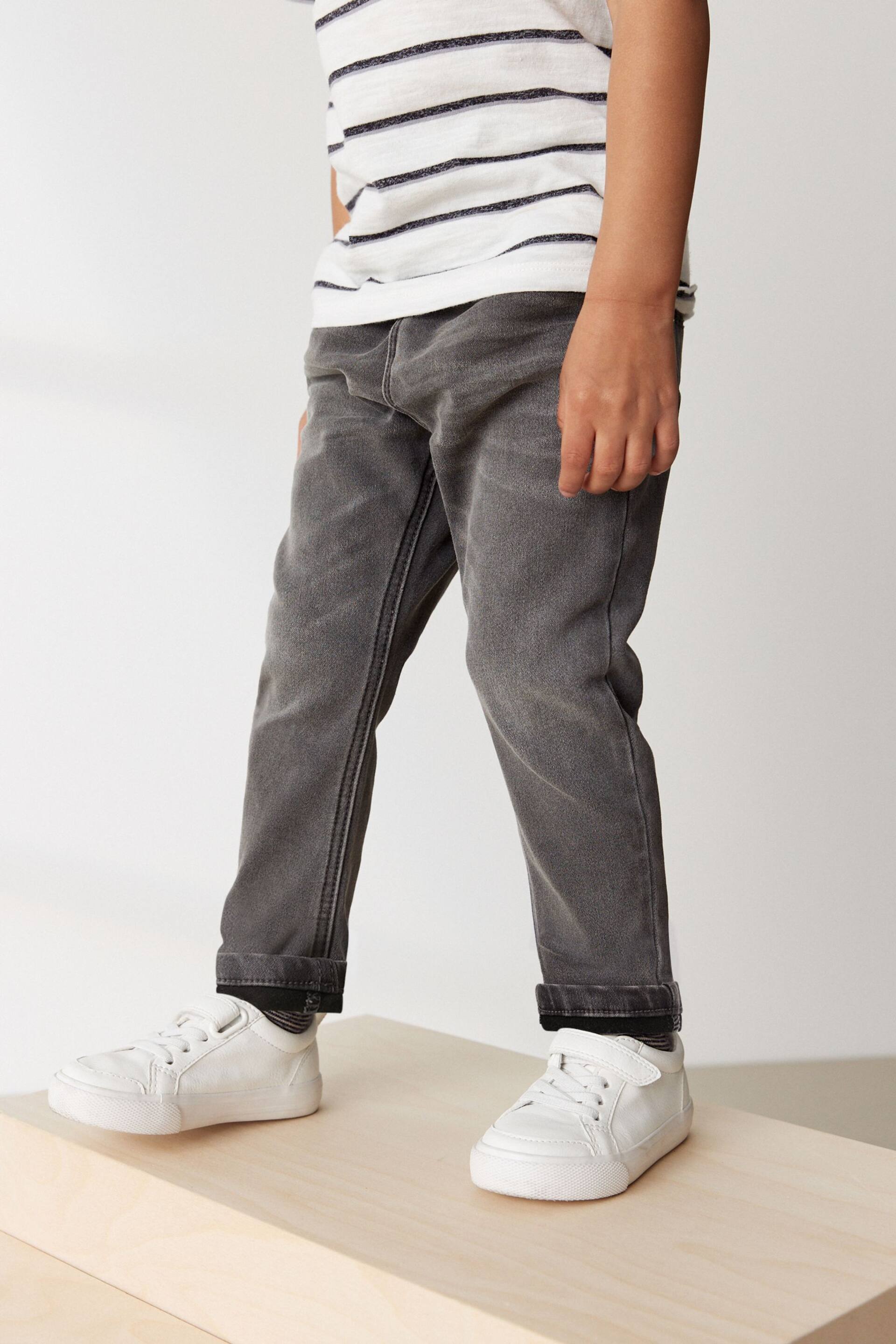 Grey Super Soft Pull On Jeans With Stretch (3mths-7yrs) - Image 1 of 6