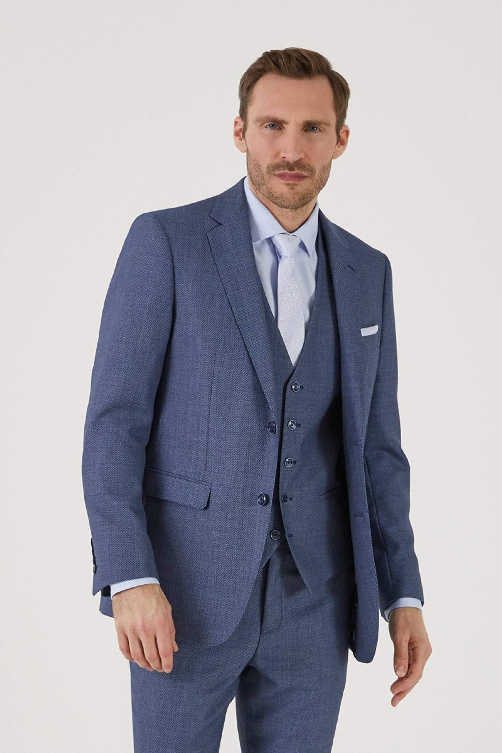 Skopes Watson Blue Tailored Fit Wool Blend Suit Jacket - Image 1 of 4