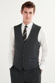 Charcoal Grey Puppytooth Fabric Suit Waistcoat - Image 1 of 11