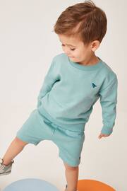 Teal Blue Sweatshirt and Shorts Set (3mths-7yrs) - Image 1 of 5