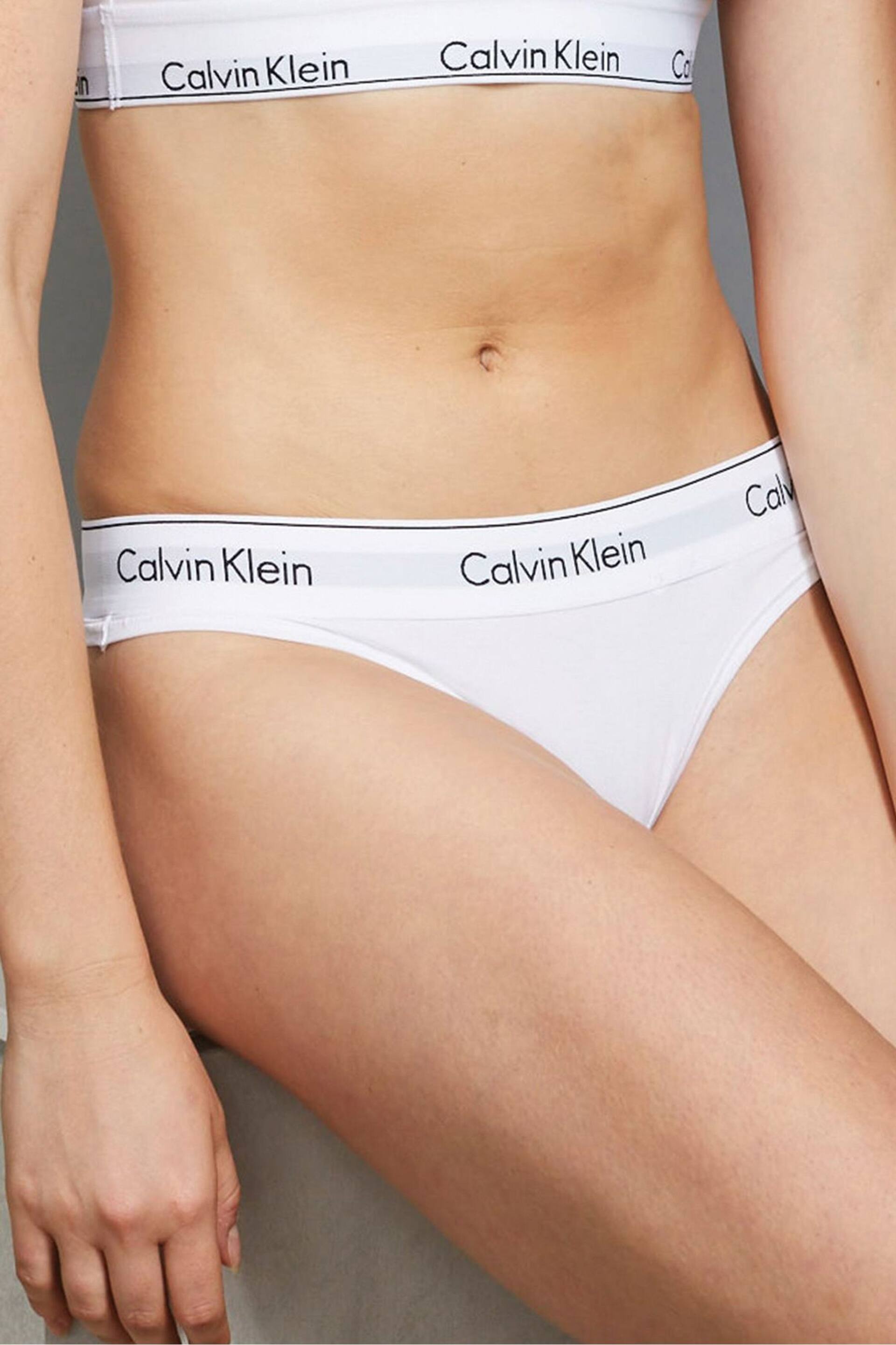 Calvin Klein White Modern Cotton Thong - Image 1 of 4