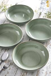Sage Green Logan Reactive Glaze Set of 4 Pasta Bowls - Image 1 of 5