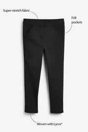 Black Frill Detail Stretch Skinny Trousers (3-16yrs) - Image 1 of 6