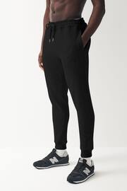 Black Skinny Fit Cotton Blend Cuffed Joggers - Image 1 of 7