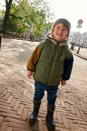 Brown Quilted Borg Lined Jacket (3mths-7yrs) - Image 1 of 10