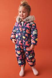 Navy Shower Resistant Charatcer Snowsuit (3mths-7yrs) - Image 1 of 12