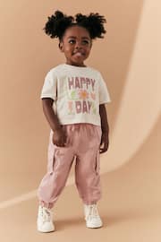 Pink Cargo Trousers and T-Shirt Set (3mths-7yrs) - Image 1 of 9