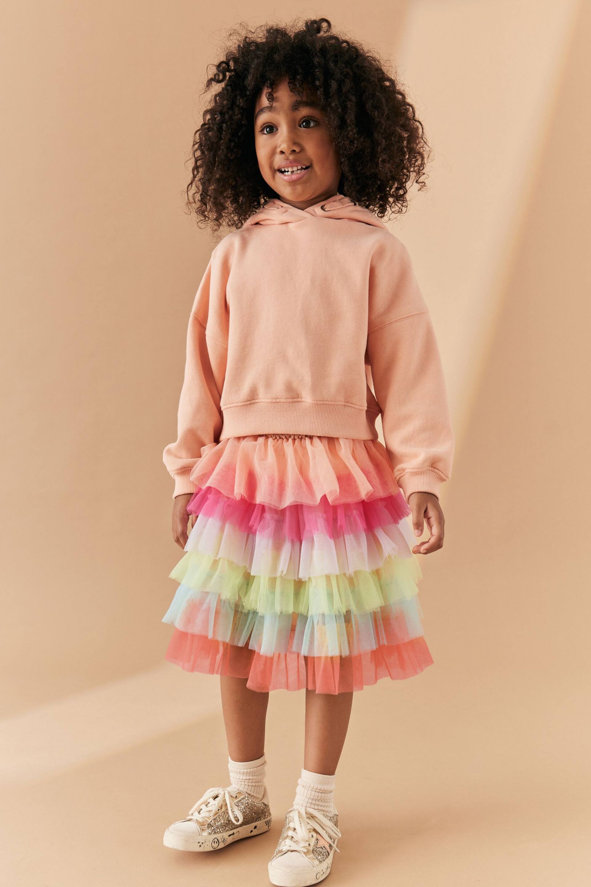 Rainbow Tiered Mesh Skirt (3-16yrs) - Image 1 of 7