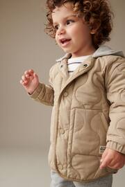Neutral Quilted Jacket (3mths-7yrs) - Image 1 of 10