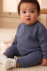 Blue Cosy Baby Sweatshirt And Joggers 2 Piece Set - Image 1 of 7
