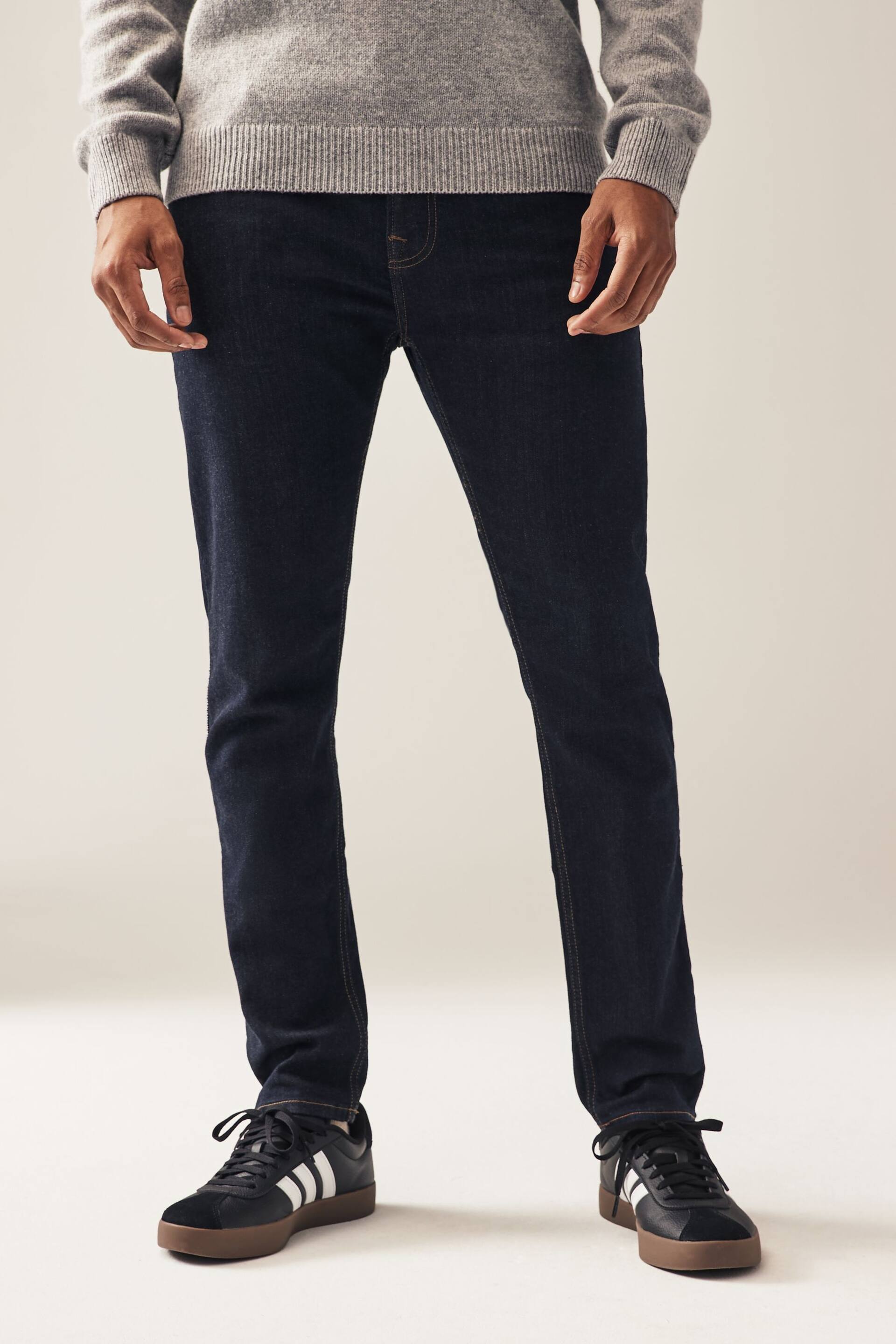 Blue Indigo Rinse Skinny Fit Classic Stretch Jeans - Image 1 of 9