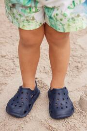 Navy Moulded Closed Toe Clogs - Image 1 of 7