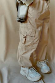Neutral Jersey Lined Parachute Cargo Trousers (3-16yrs) - Image 1 of 7