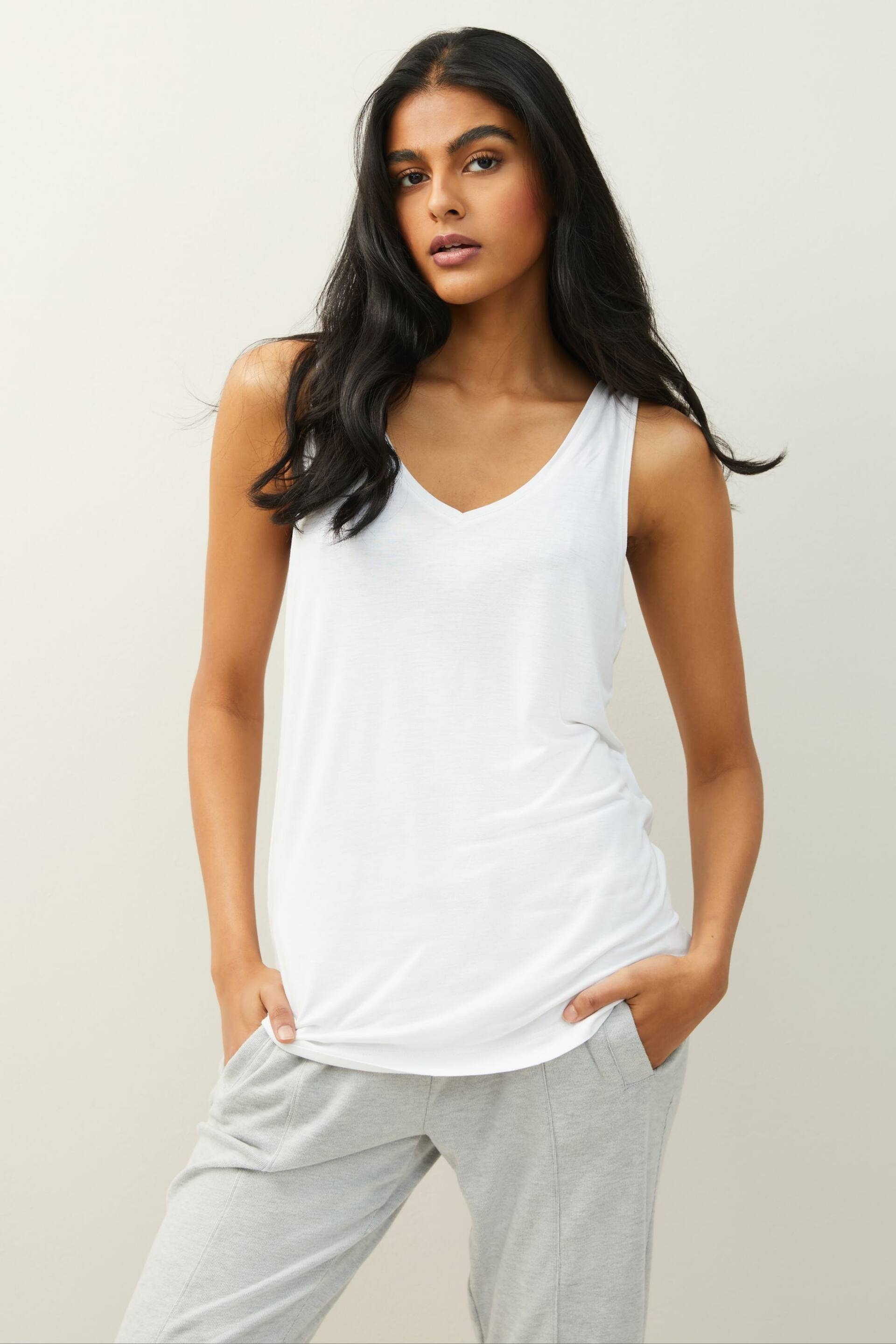 White Slouch Vest - Image 1 of 5