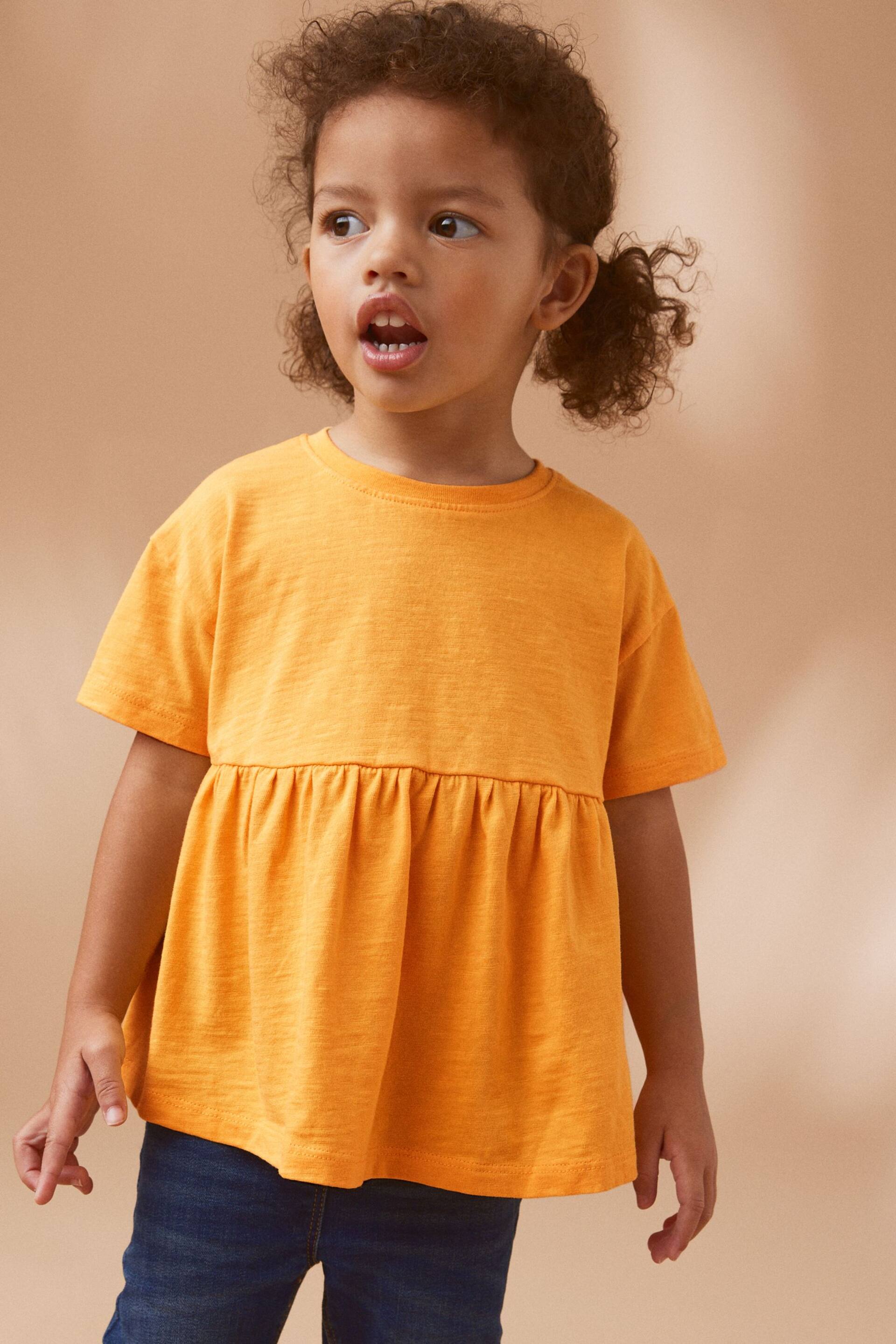 Orange Short Sleeve Empire T-Shirt (3mths-7yrs) - Image 1 of 6