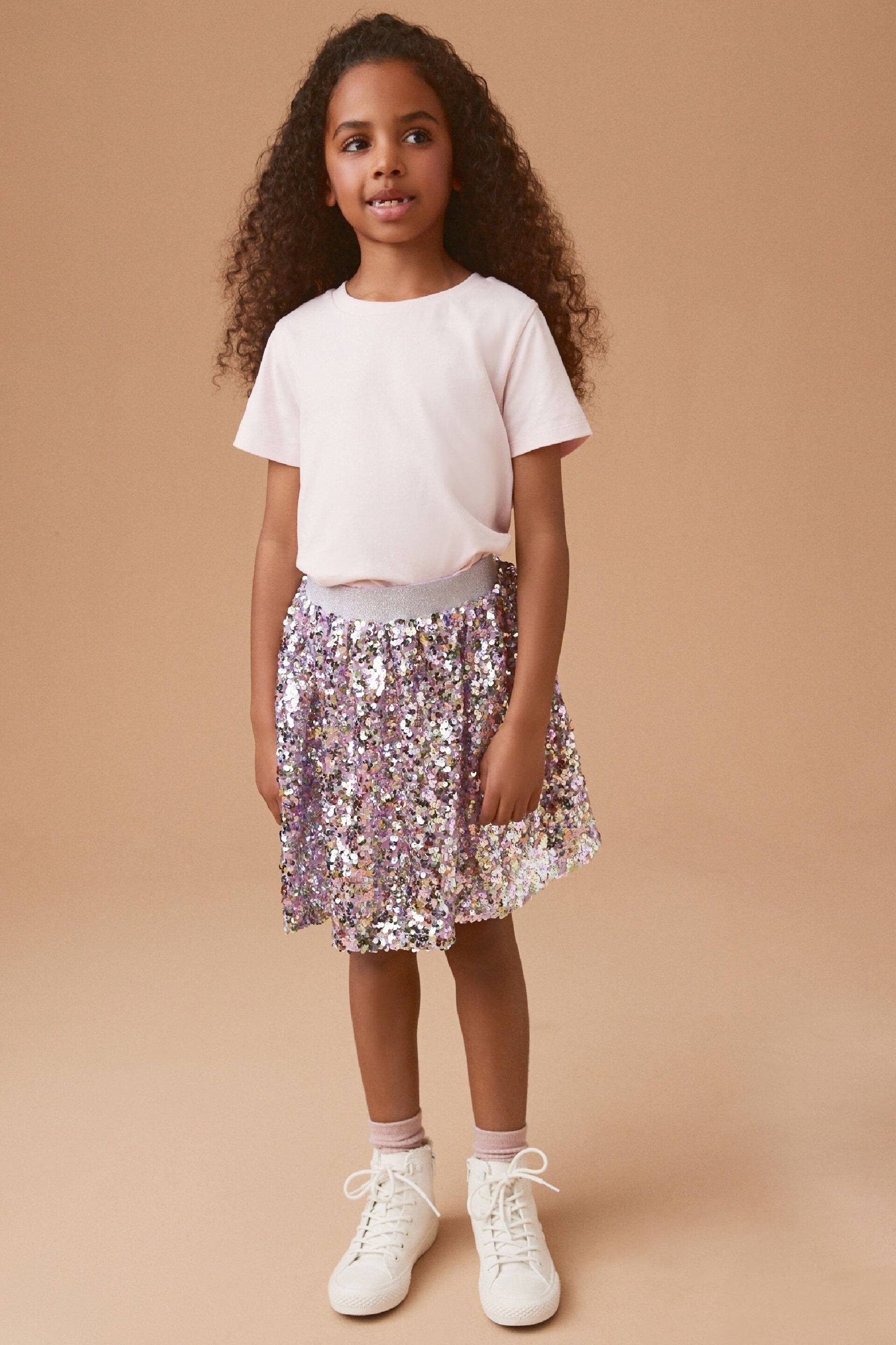 Pink/Purple Sequin Skirt (3-16yrs) - Image 1 of 7