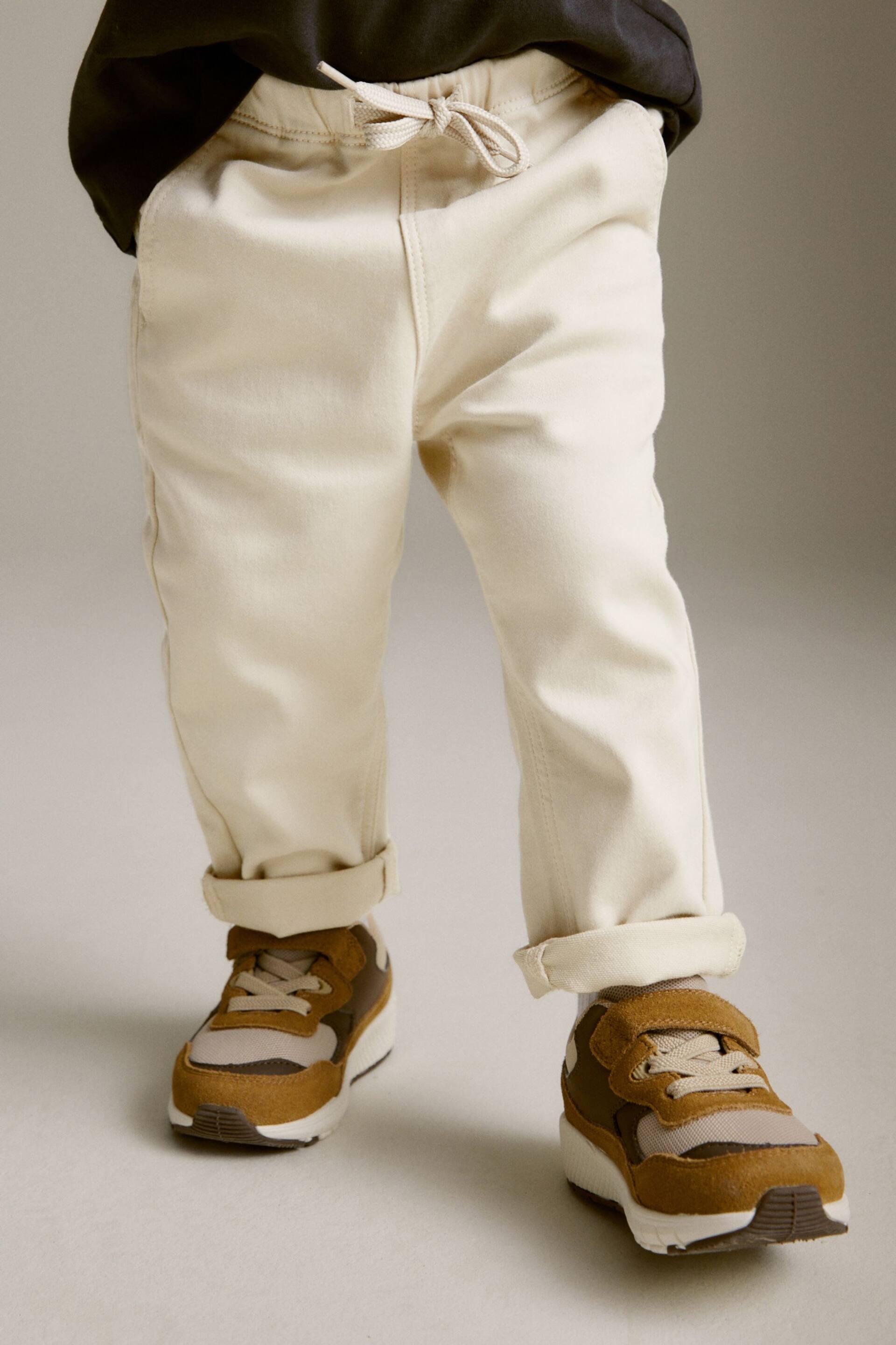 Ecru Cream Super Soft Pull On Jeans With Stretch (3mths-7yrs) - Image 1 of 7