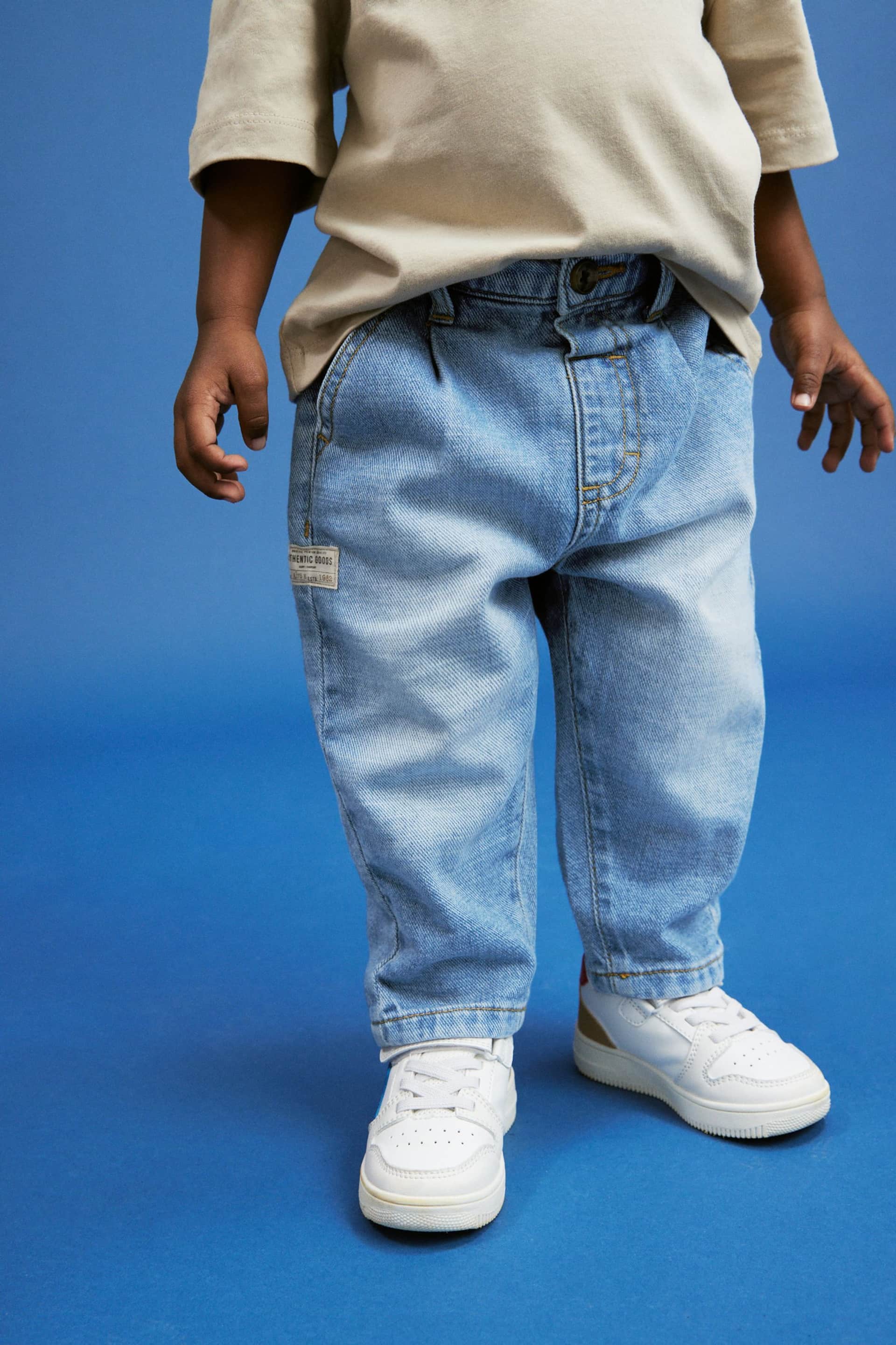 Light Blue Denim Pleat Front Jeans (3mths-7yrs) - Image 1 of 8