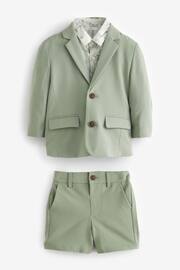 Sage Green Blazer, Shirt and Shorts Set (3mths-9yrs) - Image 1 of 4