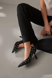 Black Forever Comfort® Studded Court Shoes - Image 1 of 10