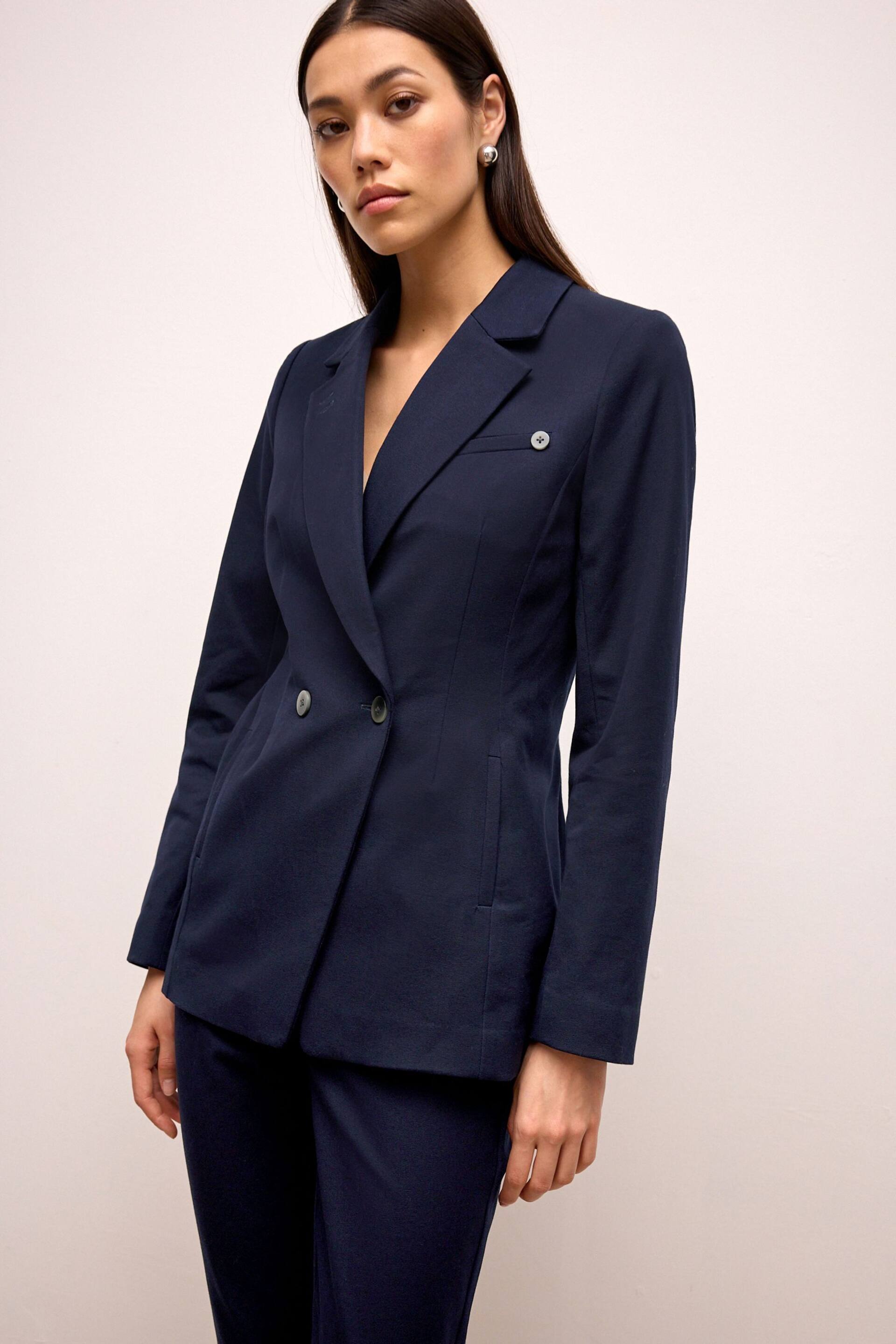 Navy Tailored Double Breasted Blazer - Image 1 of 6