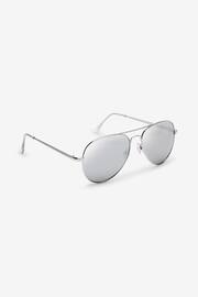 Silver Aviator Style Sunglasses - Image 1 of 3