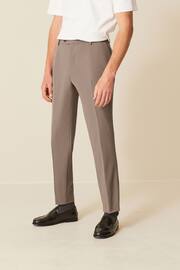 Taupe Skinny Fit Motionflex Stretch Suit: Trousers - Image 1 of 11