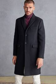 Black Signature Epsom Overcoat With Cashmere - Image 1 of 10