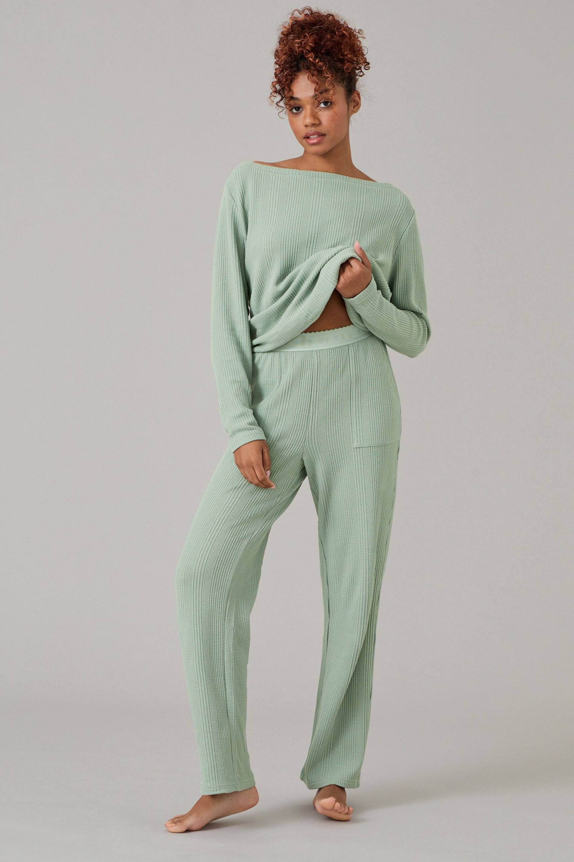 B by Ted Baker Waffle Lounge Wide Leg Trousers - Image 1 of 6
