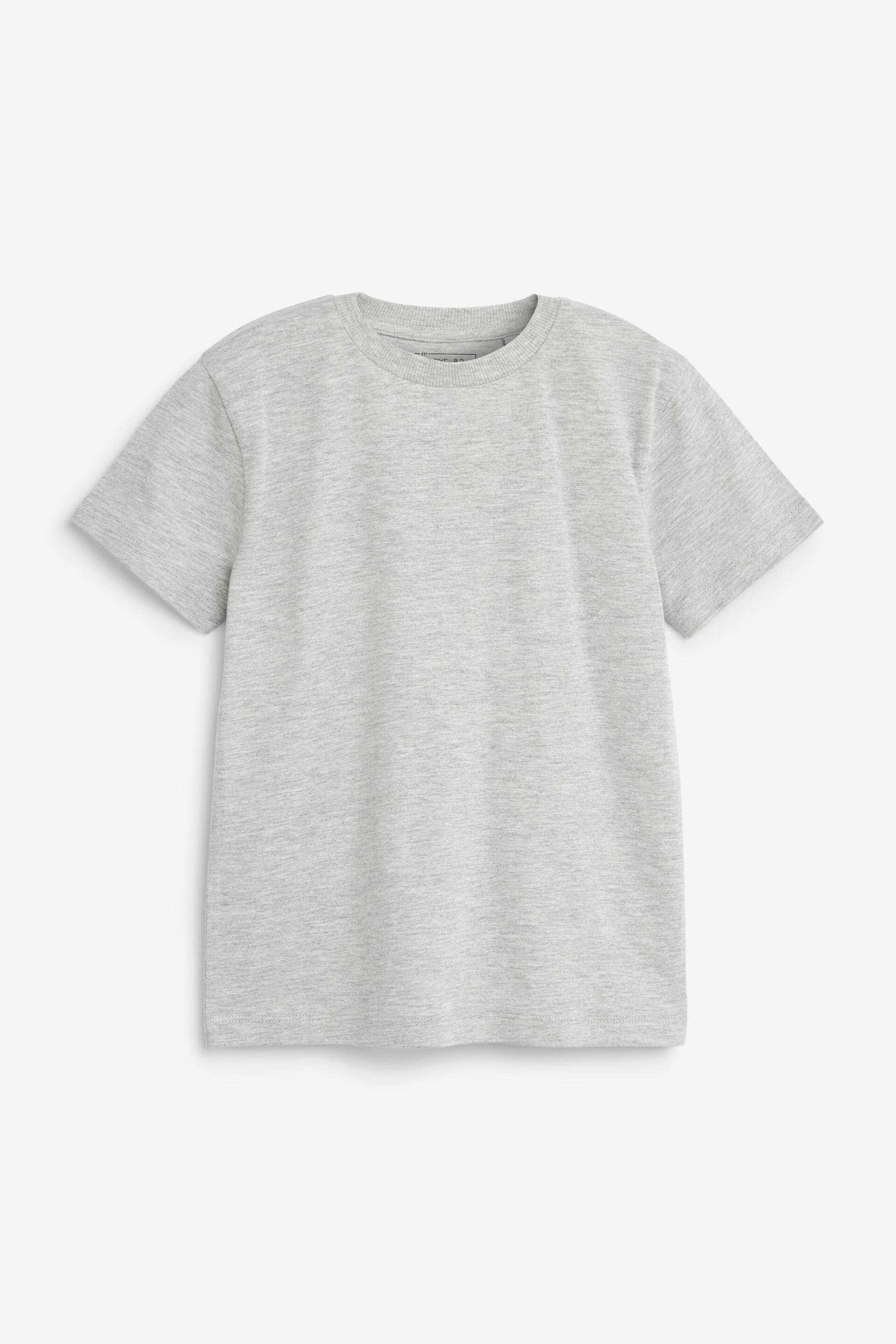 Grey Marl Cotton Short Sleeve T-Shirt (3-16yrs) - Image 1 of 3