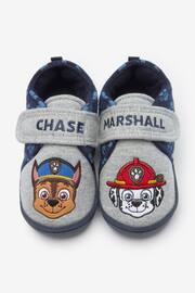 Grey/Navy PAW Patrol Touch Fastening Cupsole Print Slippers - Image 1 of 3