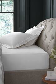 White Collection Luxe 1000 Thread Count 100% Cotton Sateen Extra Deep Fitted Sheet - Image 1 of 4