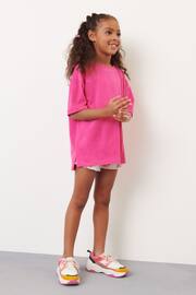 Magenta Pink Oversized T-Shirt (3-16yrs) - Image 1 of 7