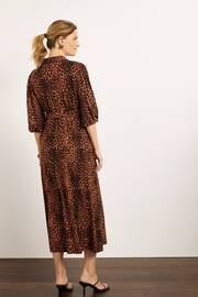 Animal Print Maternity/Nursing Shirt Dress - Image 3 of 6