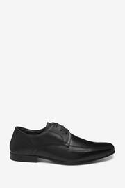 Black Leather Panel Lace-Up Shoes - Image 1 of 4