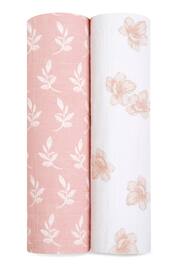 aden + anais Pink Organic Cotton Muslin Blankets 2 Pack - Image 1 of 4