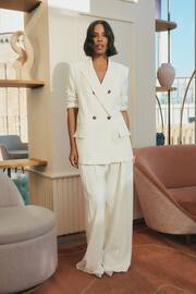 Ecru Rochelle Humes Double Breasted Tailored Blazer - Image 1 of 6