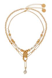 Bibi Bijoux Gold Pearl Elegance Real Pearl Layered Necklace Set - Image 1 of 4