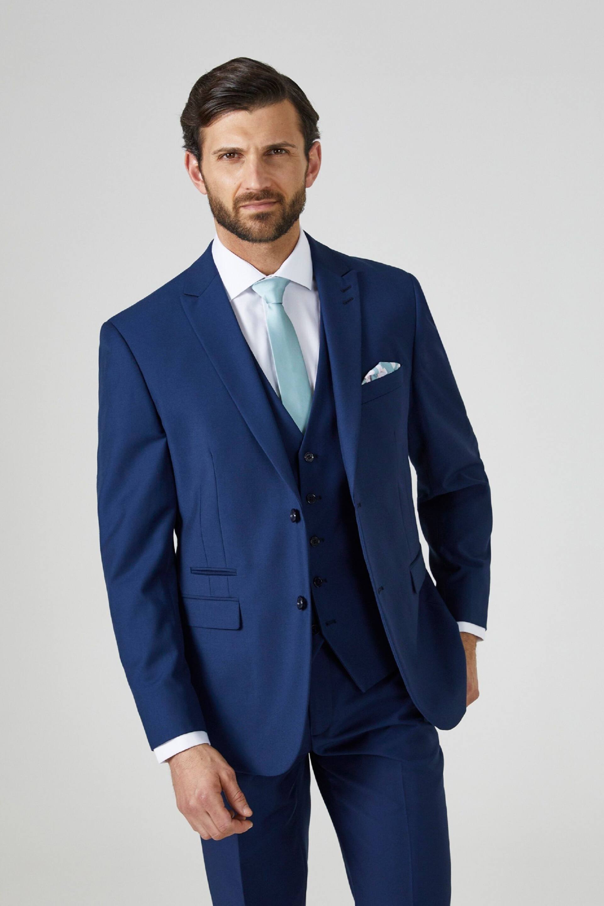 Skopes Kennedy Royal Blue Tailored Fit Suit Jacket - Image 1 of 4