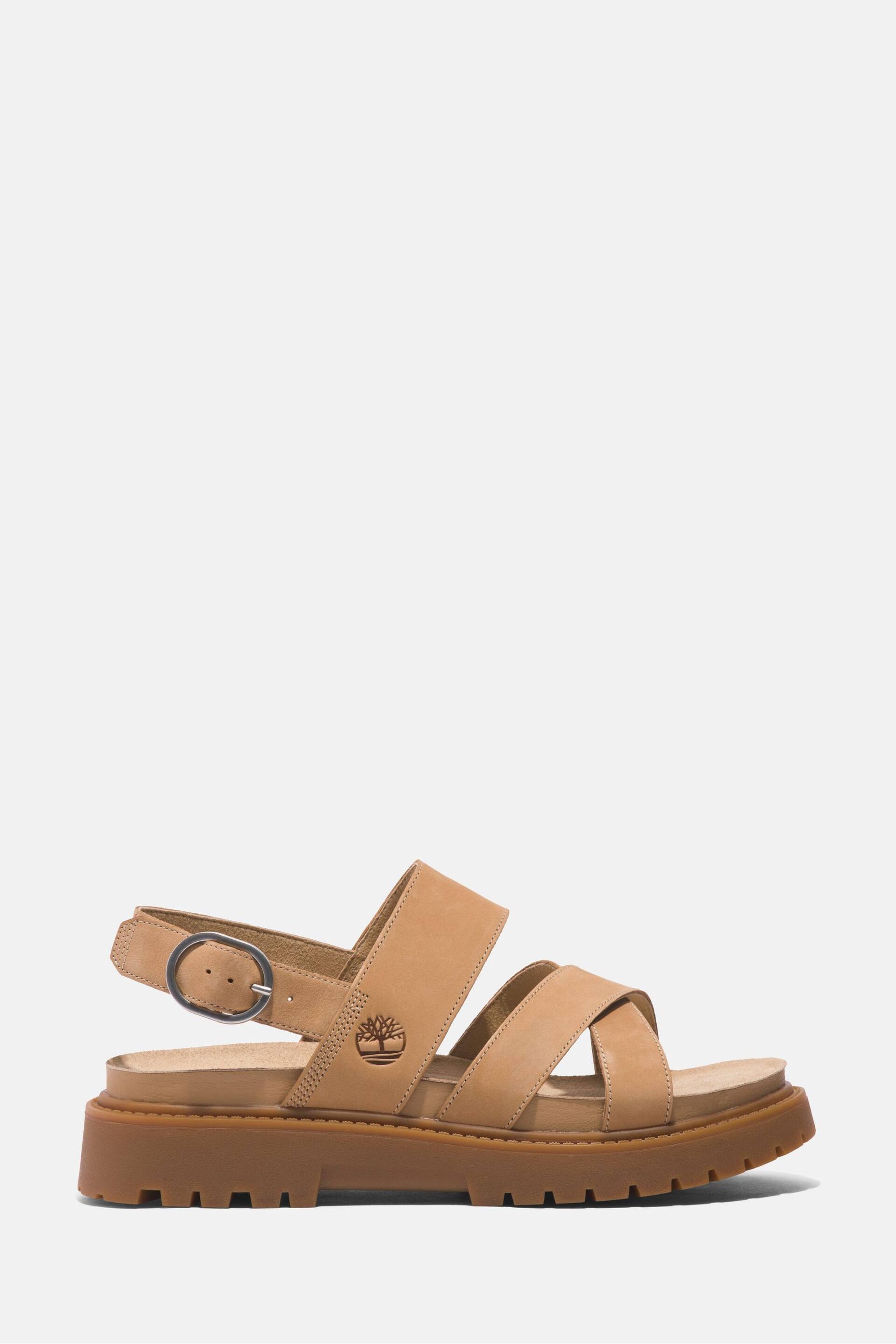 Timberland Cream Clairemont Way Cross Strap Sandals - Image 1 of 7