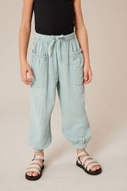 Teal Blue Textured Pull-On Trousers (3-16yrs) - Image 1 of 7