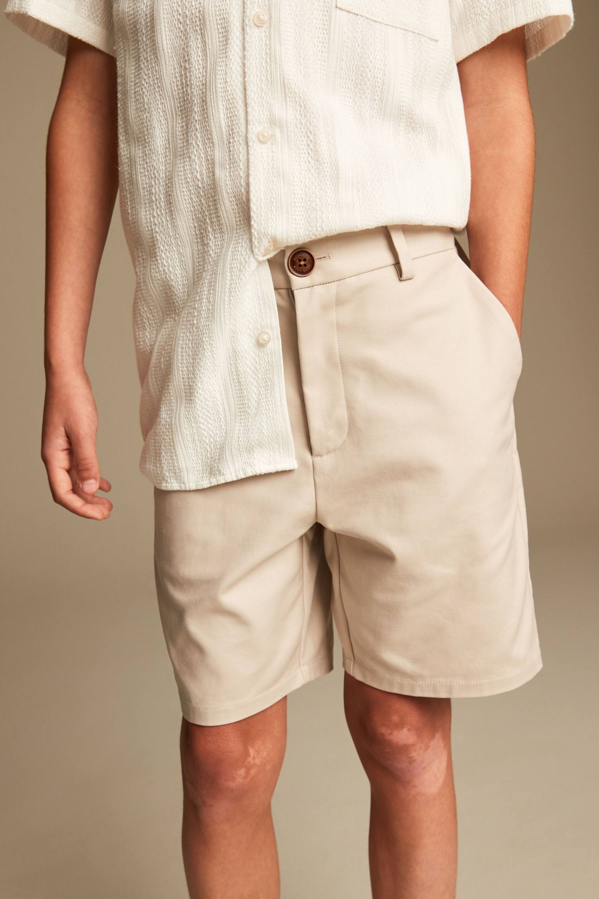 Neutral Premium Chino Shorts (3-16yrs) - Image 1 of 6