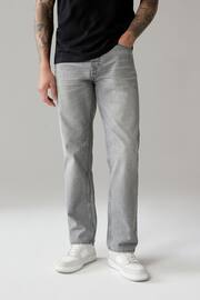 Grey Straight Fit 100% Cotton Authentic Jeans - Image 1 of 10