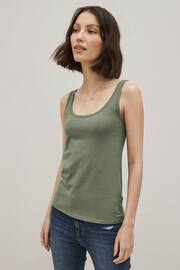 Green Khaki Thick Strap Vest - Image 1 of 4