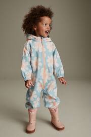 Pale Blue Waterproof Printed Puddlesuit (3mths-7yrs) - Image 1 of 8