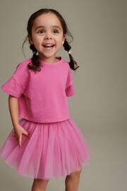 Bright Pink T-Shirt and Skirt Set (3mths-7yrs) - Image 1 of 7