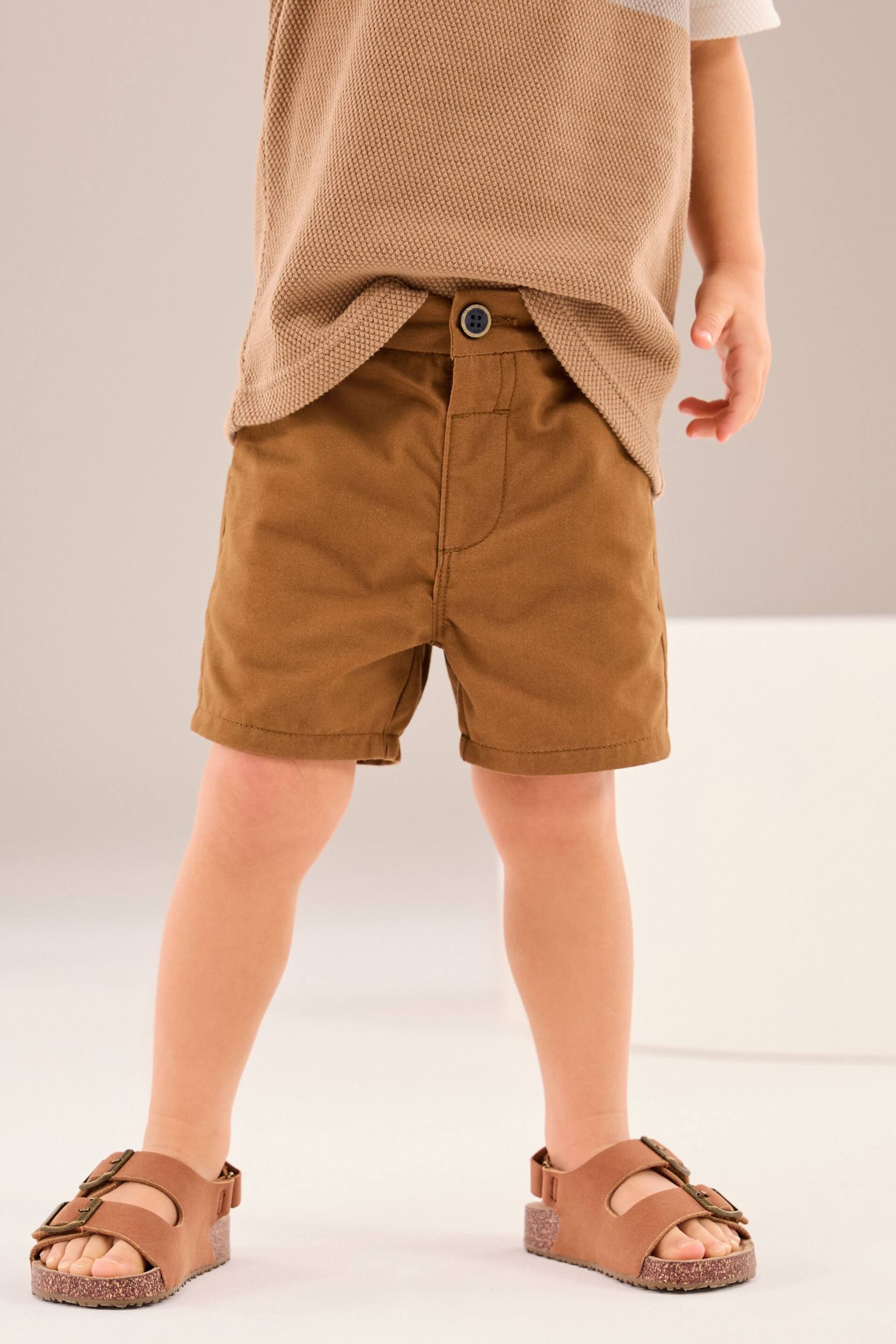 Tan Brown Chinos Shorts (3mths-7yrs) - Image 1 of 7